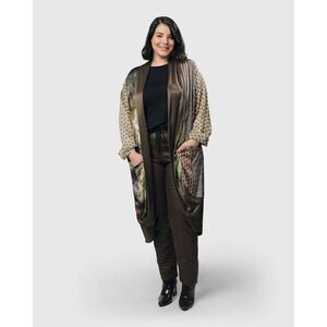 Alembika Supernova Long Kimono Jacket Size 2 US Size 8 - 10 Lagenlook Duster